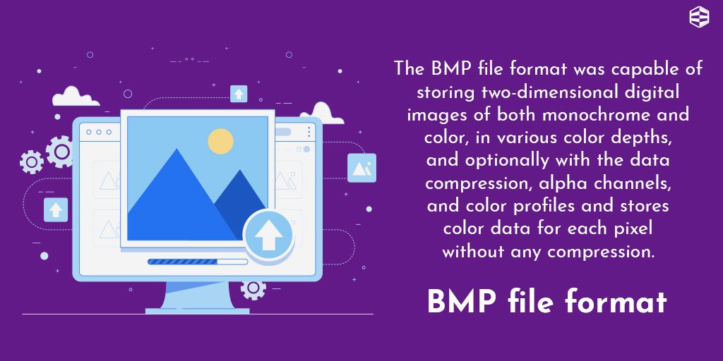 ServerCakeIndia's tweet image. The BMP file format was capable of storing two-dimensional digital images of both monochrome and color in various color depths and optionally with the data compression and stores color data for each pixel without any compression.
#BMP
#datacompression
#alphachannels
#cloudservice