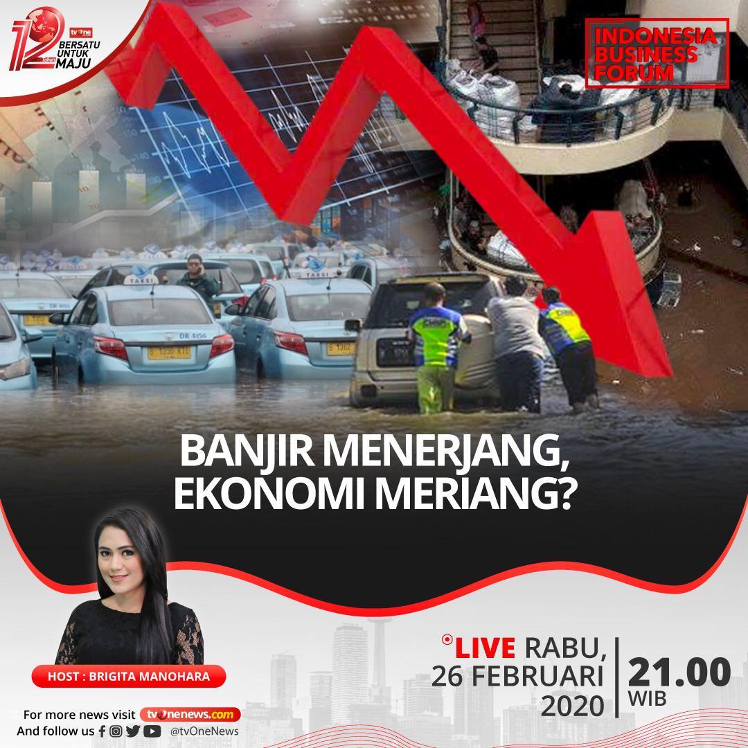 IBFtvOne's tweet image. Banjir yang menerjang sejumlah wilayah di tanah air berdampak pada ekonomi RI. Sejumlah sektor terpengaruh dan memicu kenaikan harga pangan. Banjir yang terjadi beberapakali sejak awal tahun membuat pelaku usaha cemas. Seberapa besar dampaknya ? @tvOneNews cc @karniilyas