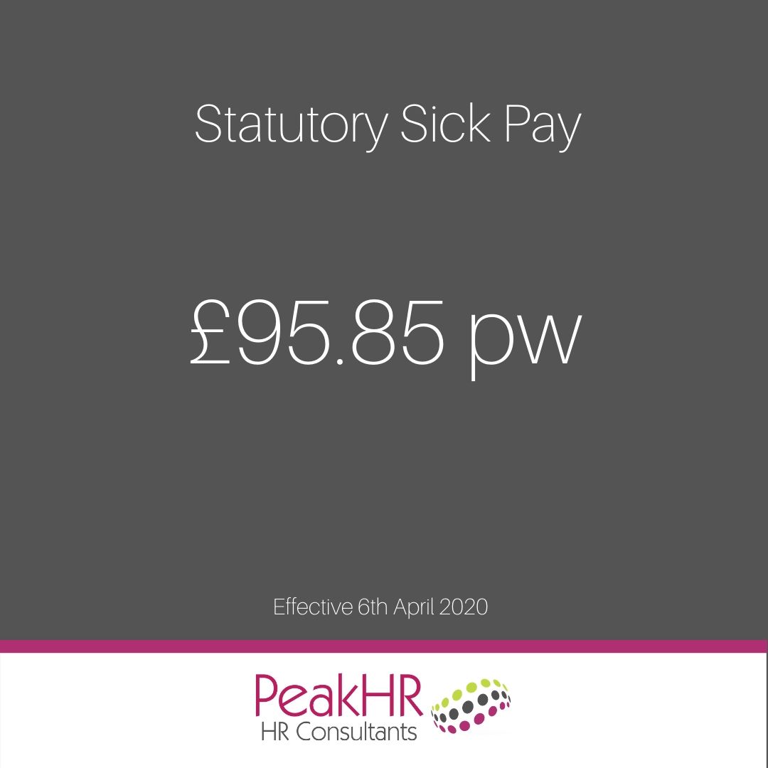 📣 New for April 2020. Statutory Rates: Family related statutory payments increase from 5th April 2020 to £151.20 per week and from 6th April 2020 #StatutorySickPay increases to £95.85 per week. #statutorymaternitypay #goodworkplan #employmentlaw #humanresources