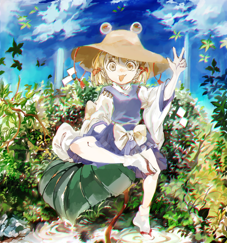 洩矢諏訪子 「上げるの忘れてた!
絵チャの産物、東方の諏訪ちゃん。
夏が来る前にいろいろ準備せ」|konabetateのイラスト