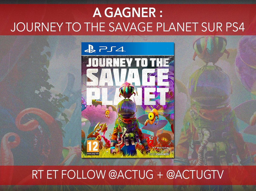 ActuG's tweet image. #CONCOURS : 1 x Journey to the Savage Planet à gagner sur PS4 🪐😀

Pour jouer :
💥 #RT
💥 Follow @ActuG + @ActuGTV

Le test pour en savoir + 👉 youtu.be/pIll2T2NI8s
 
Fin le 8/03. Bonne chance à tous 😋