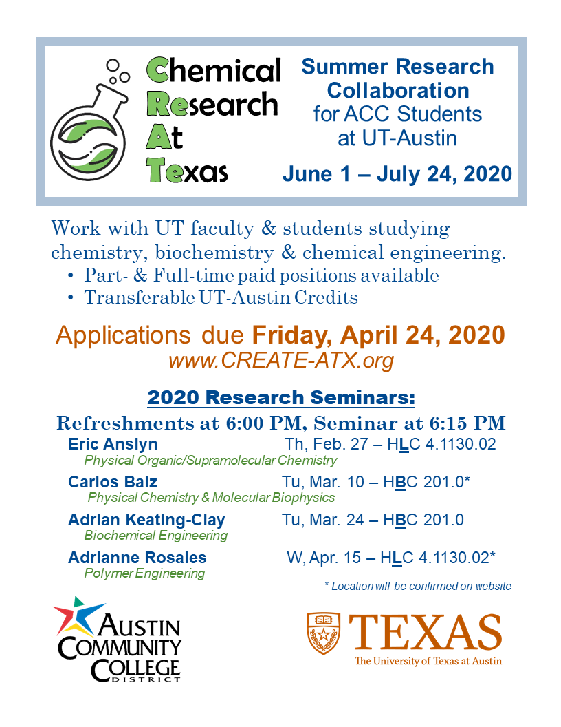 CREATE: Chemical Research At Texas tweet media