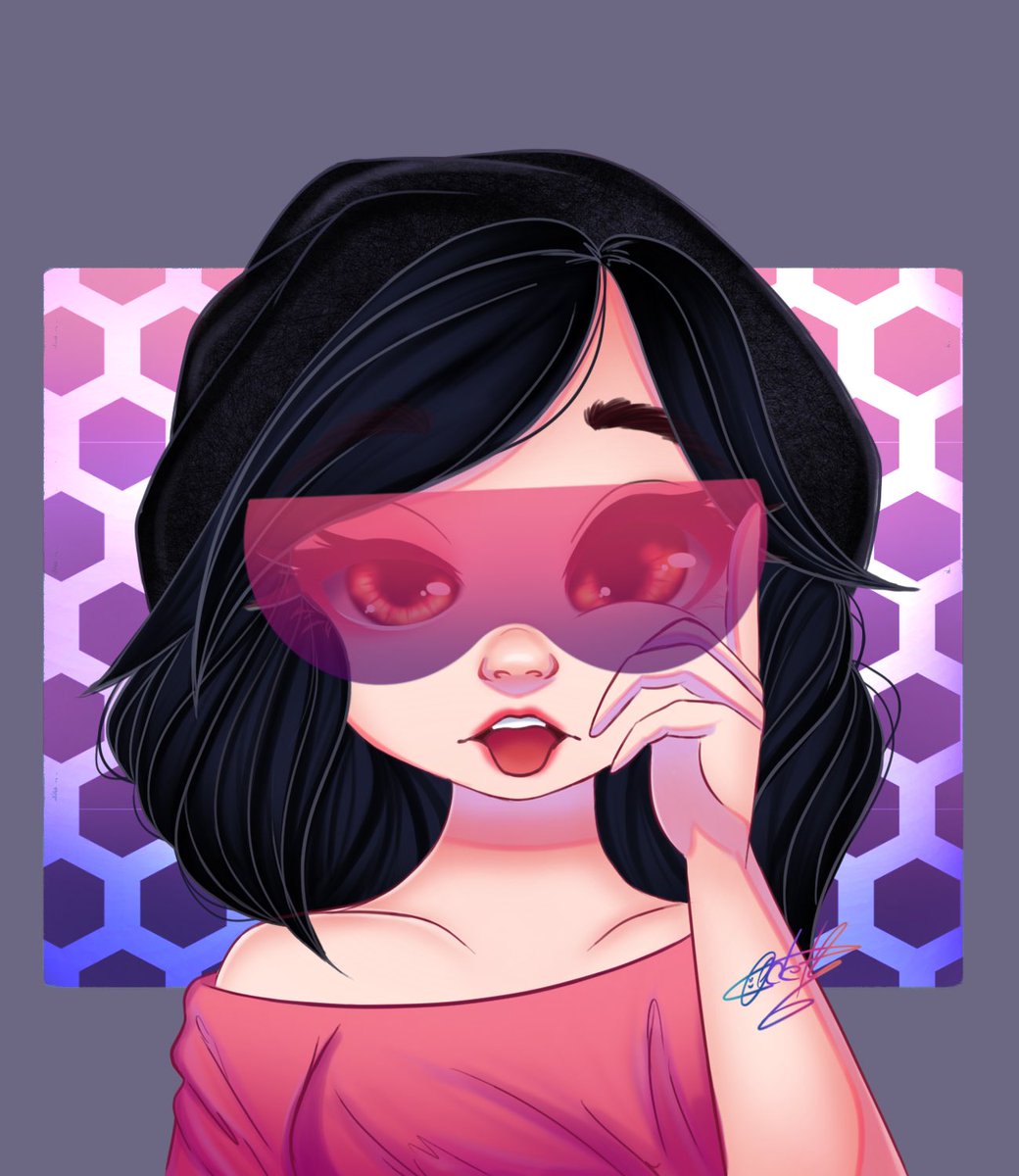 OdethSirenis's tweet photo. Traigo nuevo dibuijito de @Brigitte_Grey 
Ay no sé, cada que la veo me gusta más para dibujarla ❤️ 
(No me decidí en los lentes y bueno jejeje termine subiendo todos) ✨
Ahora a seguir con el trabajo que este fue un gustito 💞💞 https://t.co/Y14dJgWYKI