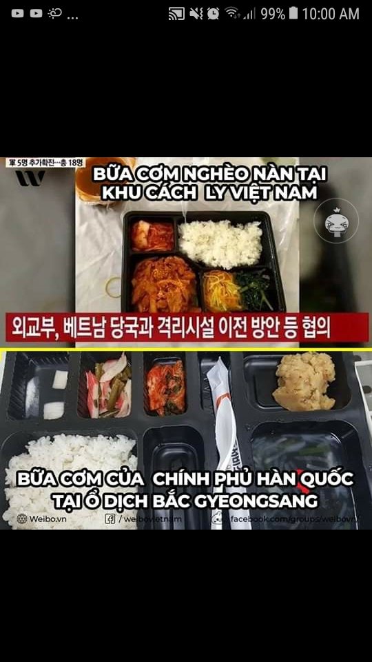 06Btran's tweet photo. Việt Nam chúng tôi đã làm đúng mà, các bạn từ nơi có dịch bệnh đang bùng phát thì cho dù đi đến nước nào cũng sẽ bị cách li, phần cơm được cho là "nghèo nàn" có giá trị lớn hơn nhiều so với bữa cơm của 1 người bình thường ở VN. 
#ApologizeToVietNam https://t.co/ALvwXCSUtO