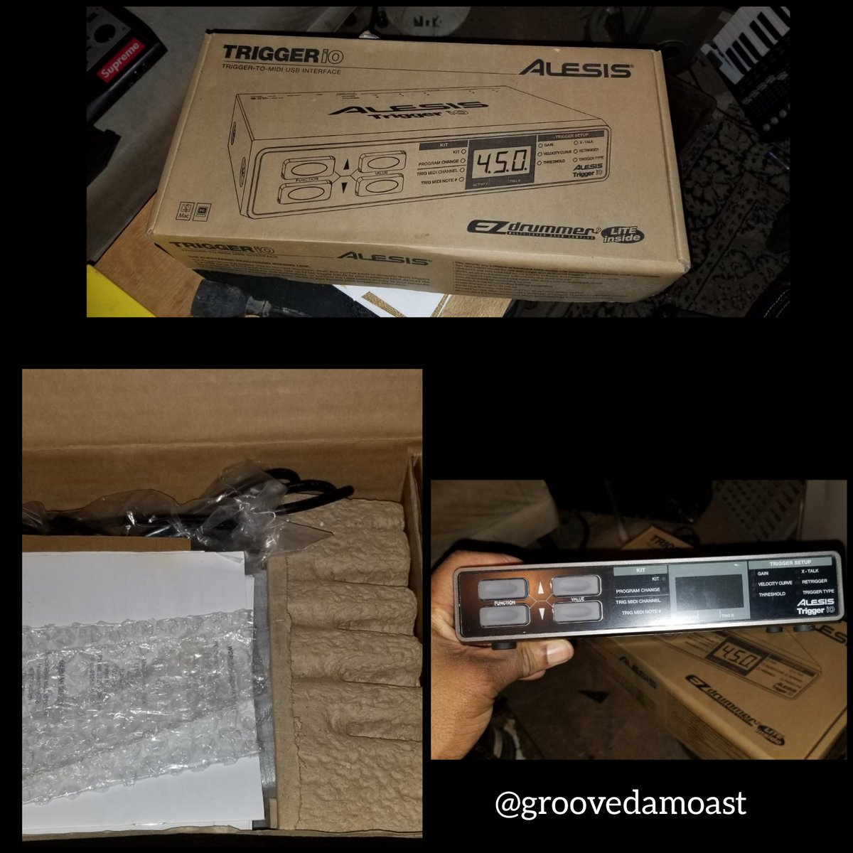 Fredyblast's tweet photo. Had to pull this baby out been sitting on top of this for years ๐ง๐๐ถ๐ต
#beatanatomy #beats #music #beatmaker #dj #producer #drummer #engineer #drummodule #mididrums #alesistrigger #alesisdrums #studiolife #midimarauder #supagenius #soundbiteassassins https://t.co/n22FanIEk6