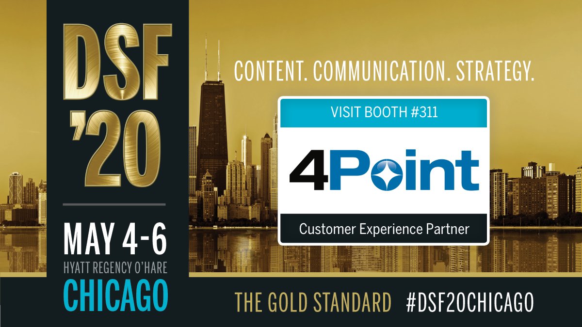 DOCStratForum's tweet photo. Meet our exclusive #CustomerExperience Partner @4Point_. See how their innovative solutions make it possible for enterprises to deliver engaging digital experiences to their customers: https://t.co/eGsZP3Ge1w #DSF20Chicago #CX #CCM #DX https://t.co/TPGmODMCPG