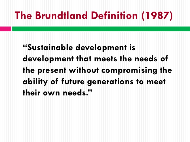 3) Here is the UN's definition of "sustainable development" and the three areas of focus.