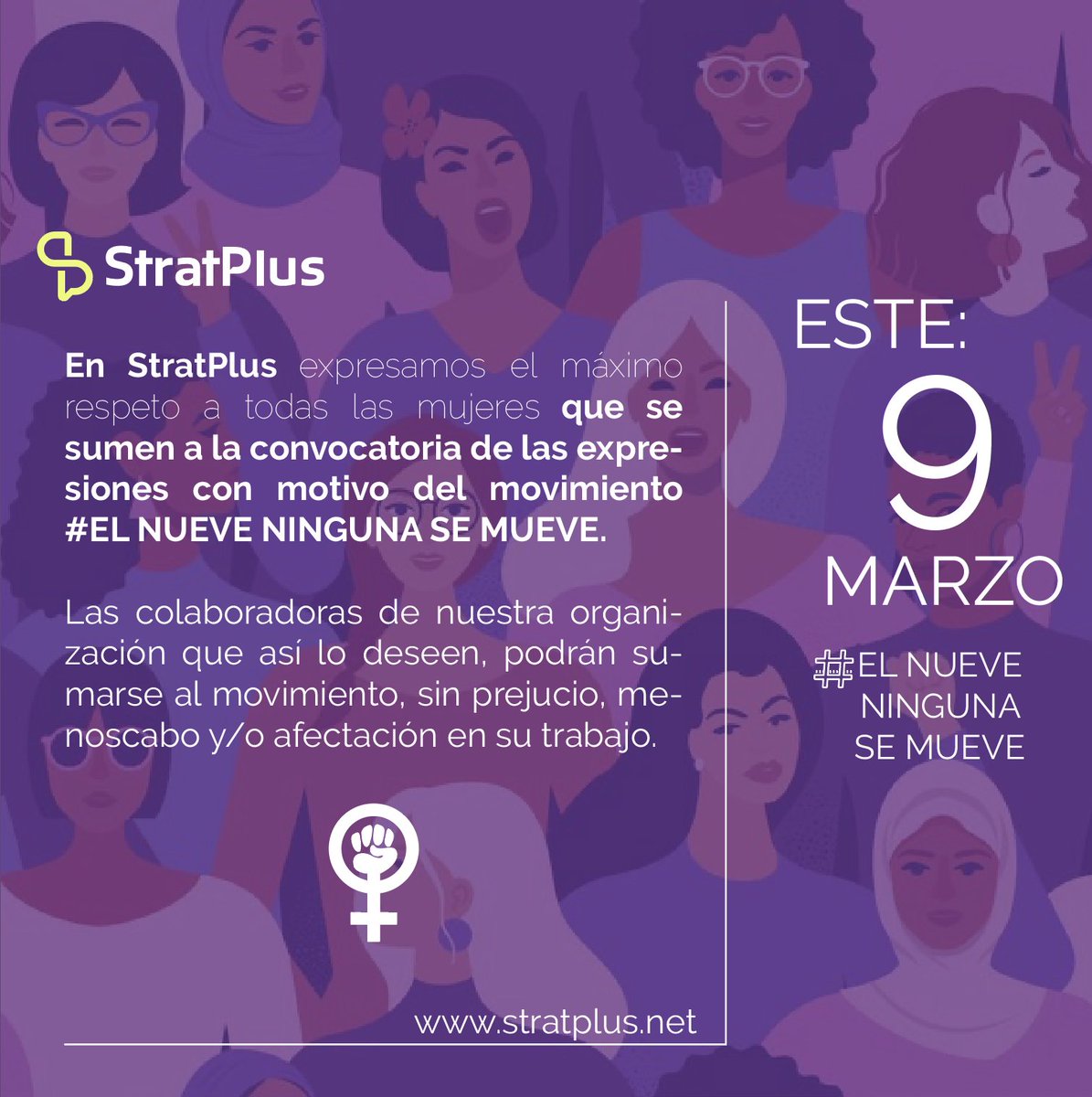 strat_plus's tweet photo. #ElNueveNingunaSeMueve #UnDíaSinNosotras #JuntasSomosMas #ParoNacionalDeMujeres #UnDíaSinMujeres https://t.co/frvACEQaFj