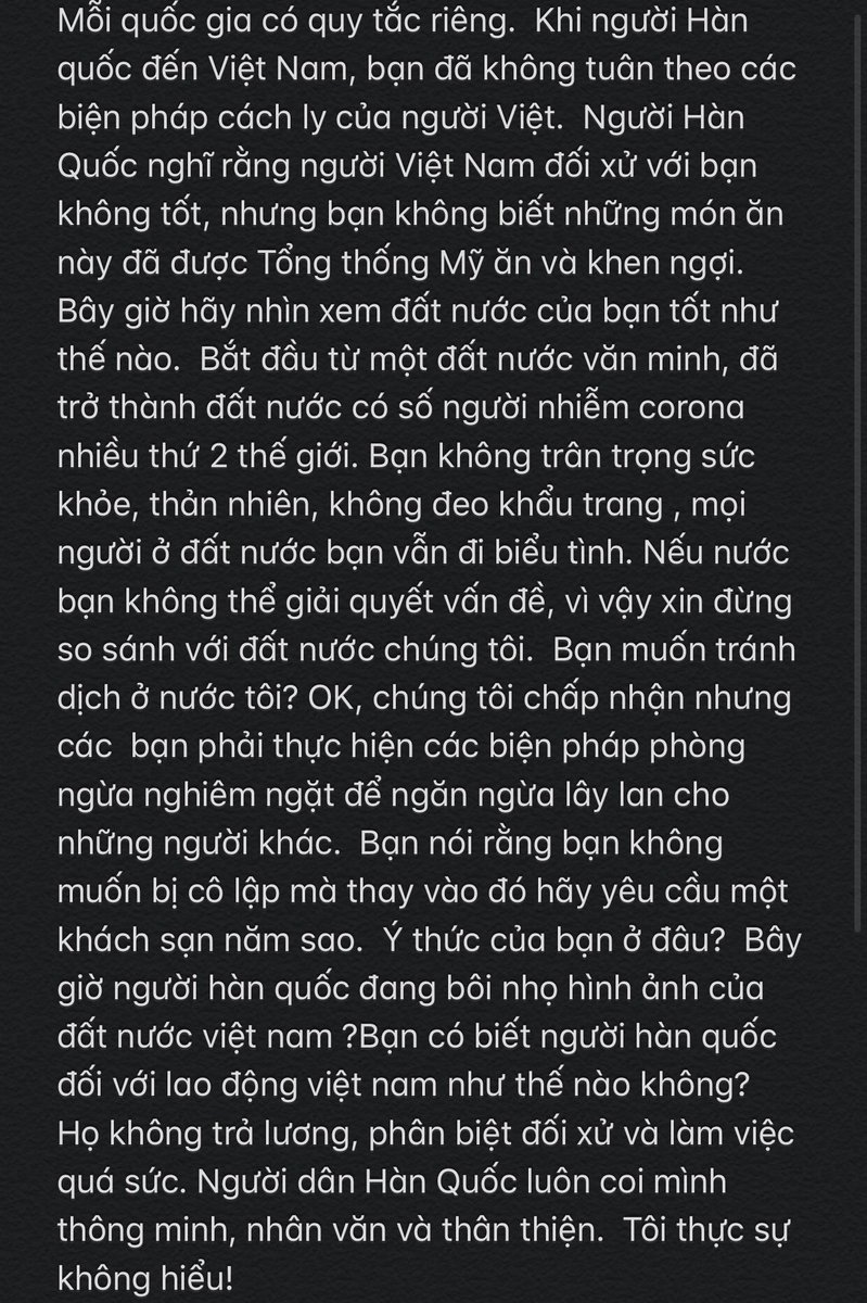 Thienbach5's tweet photo. Hãy đọc và suy ngẫm về những hành động dơ bẩn của các người.
Thực sự tôi thấy thật kinh tởm cho những con người hạ đẳng như vậy.
Mong 20 anh chị đó đừng bao giờ đến Việt Nam lần thứ 2 :)

#ApologizeToVietNam #20KoreansStopLying #KoreansStopLying https://t.co/Eh2bcCggz4
