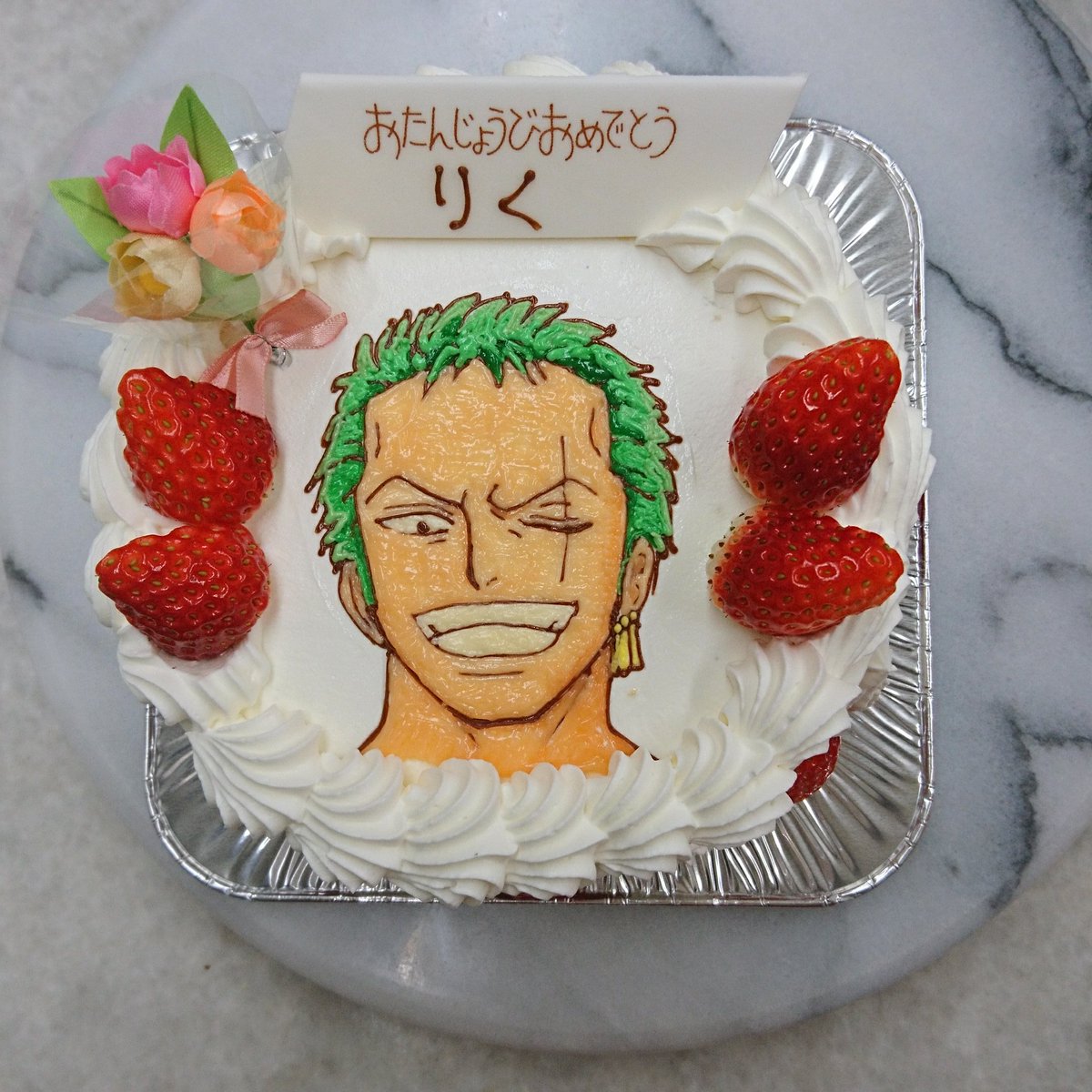 朝日堂ベーカリー Pa Twitter イラストデコ One Piece ワンピース ゾロ 朝日堂 草加市 キャラデコ ケーキ Asahido