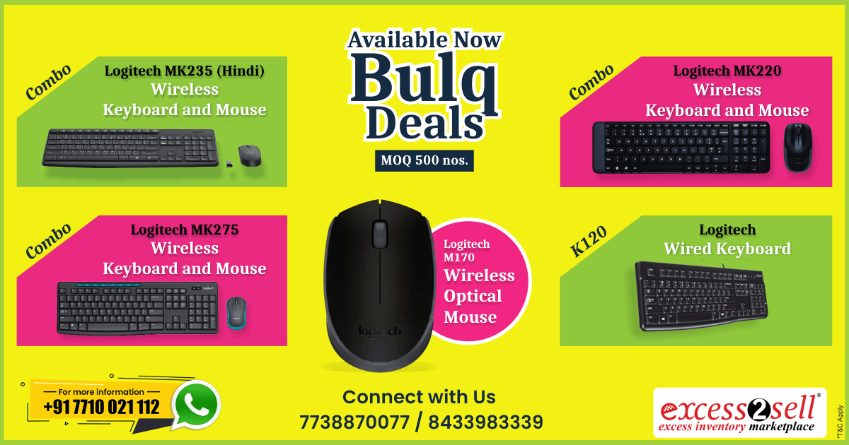 excess2sell's tweet photo. Wholesale Logitech Keyboard and Mouse
https://t.co/t6P4hpiZeC
Call Now or WhatsApp +91 7710021112 / +91 7738870077 / +91 8433983339
#WholesaleLogitechKeyboard #WholesaleLogitechMouse #KeyboardMouseInBulk #Excess2sell https://t.co/TMGSSCQ06c