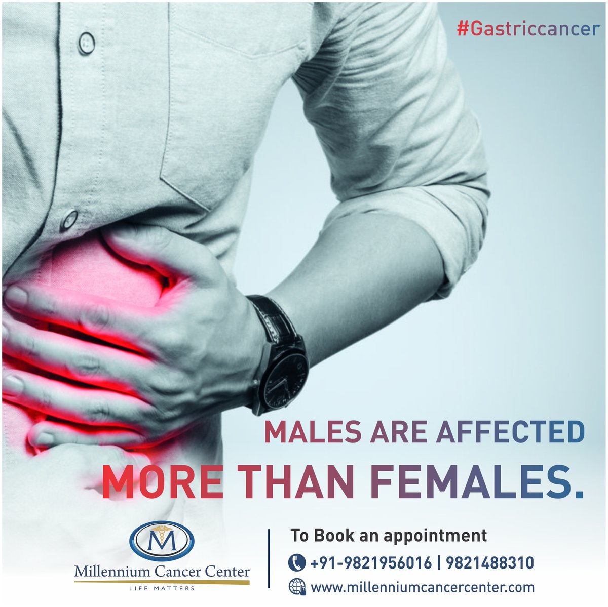 Gastric cancer shows an enigmatic male-to-female ratio of 2:1- showing twice the prevalence in males than females.
#Cancer #Cancertreatment #gastroenterology #gastriccancer #bestcancerhospital #MillenniumCancerCenter #bestgastrospecialist  #hospital #MCCCancerCare #Cancerdaycare