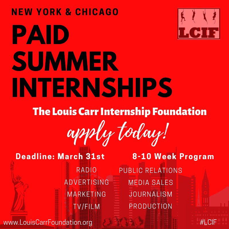iamlouiscarr's tweet photo. It’s that time of the year❗️
The Louis Carr Internship Foundation is now accepting applications‼️
Spread the word🗣
•
Follow @louiscarrintern for more information. Will you be part of the LCIF Class of 2020 ⁉️
•
•
#LCIF #Louiscarrinternshipfoundation https://t.co/SVZsJ4rAMO