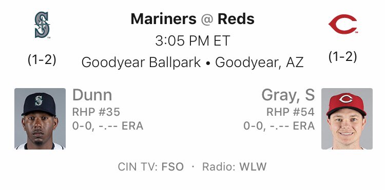 Mariners365's tweet image. Tomorrow should be pretty cool. We got Justin Dunn starting on the bump vs Sonny Gray and the Cincinnati Reds. First pitch 12:05PM PAC from Goodyear.