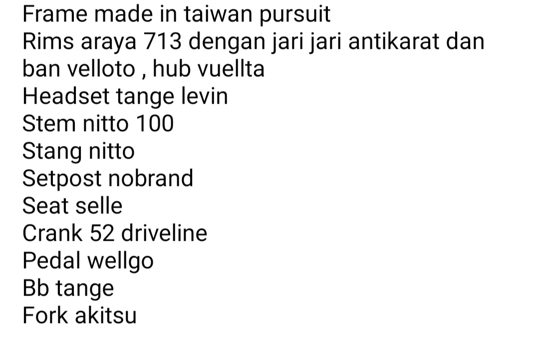 Imam_Alfarizii's tweet photo. WTX Frameset / Fullbike No mutil part lain selain frame + fork
Spek ada difoto yah #fnfb #fnfs bantu up min @fix_fixed @fixie_shop @fixieaks @fixpart16 @MegaBikeshop https://t.co/ZItKko8pAS