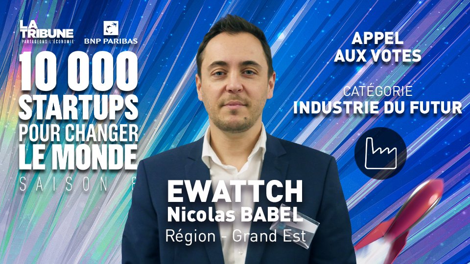 𝐏𝐨𝐫𝐭𝐫𝐚𝐢𝐭 #𝟏𝟎𝟎𝟎𝟎𝐒𝐓𝐀𝐑𝐓𝐔𝐏𝐒- Industrie du Futur
 <a href="/ewattch/">Ewattch</a> transforme en quelques heures les usines 3.0 en usine de demain. L'objectif ? Améliorer la performance des industriels 👇
⏭Pour voter c'est ici :  swll.to/LmXd0