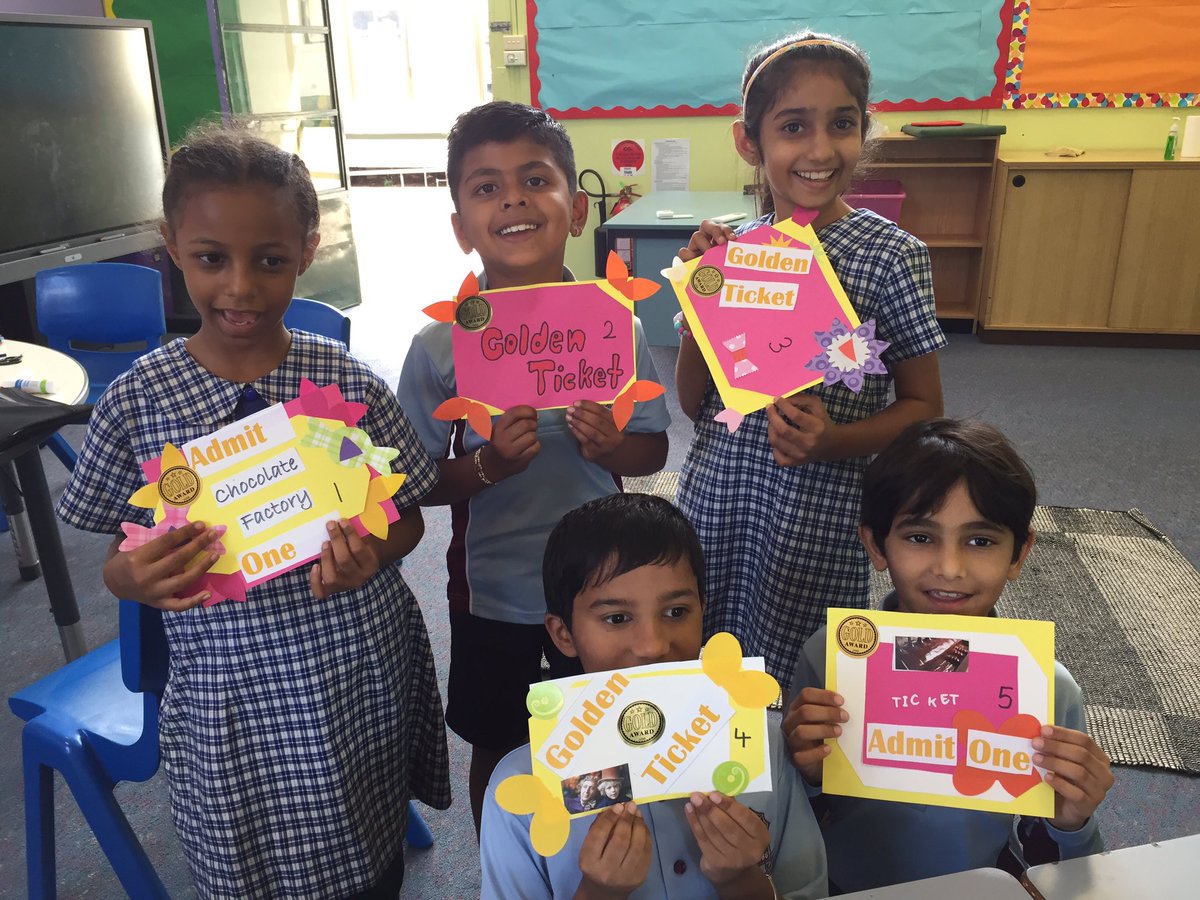 Thank you <a href="/jenjC65/">Jennifer Cenk</a> and @TonyDAmore3 for listening to our NAP group explain their art response to Charlie and the Chocolate Factory. Big smiles!