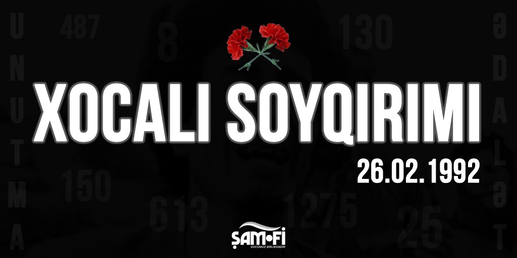 Unutma, unutdurma! 

#JucticeForKhojaly #KhojalyGenocide #Khojaly #Azerbaijan