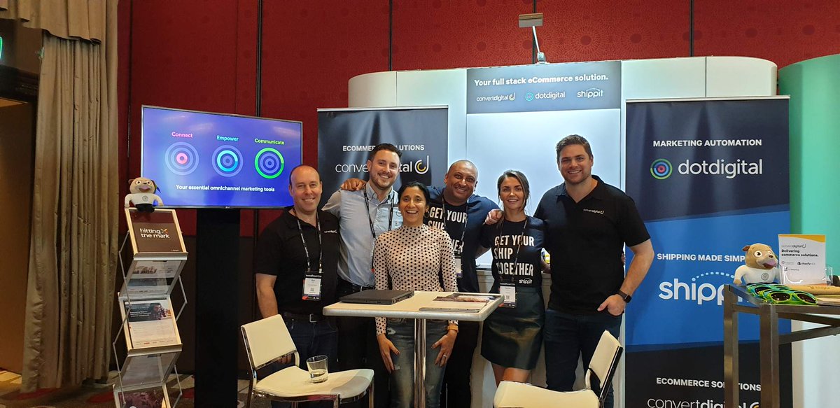 dotdigital's tweet photo. Great first day at @InsideRetaiLive Melbourne, with our partners @GetShippit and Convert Digital. Looking forward to another stellar day tomorrow! Stop by our booth to meet the team - we'll be here all day. #InsideRetailLive @InsideRetailau #marketingautomation #ecommerce https://t.co/rNBvWklXJ8