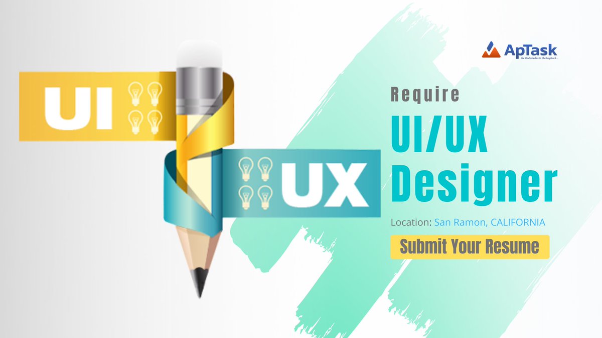 Aptask Require Ui Ux Designer Location San Ramon California Apply Now Your Dream Job Just One Click Away Submit Resume Now Reach Us T Co Zsvjwspvg3 Banking Design Photoshop Illustrator Sketch