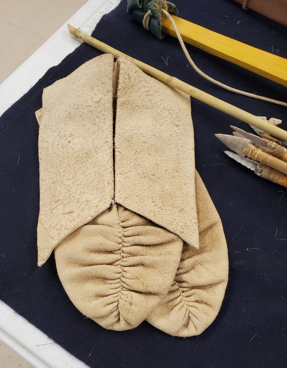 24 days away from our Traditional Clothing and Regalia Symposium! 

The puckertoe moccasins you see below from the Cherokee Nation of Oklahoma are similar to the traditional footwear of many other southeastern tribes. However, each tribe has their own process for making them! :)