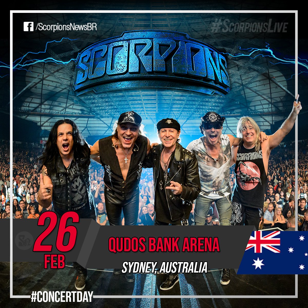 #ConcertDay
Sydney, Australia 🇦🇺 (Qudos Bank Arena)
#ScorpionsLive #ScorpionsNews <a href="/scorpions/">Scorpions</a> 

- Next Stop: Mar. 01st - Yogyakarta, Indonesia 🇮🇩 -