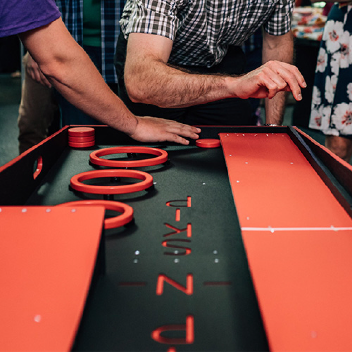 hart_ent's tweet photo. Whip your puck across the curved board in hope of it skipping into the JACKPOT! This brand new Giant Skill Game is harder than it looks! https://t.co/HNkiyFJcDV https://t.co/IhHNC8vDMI