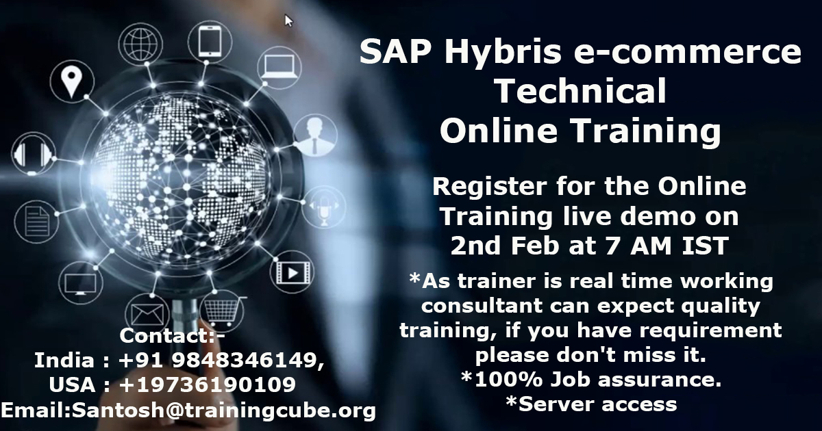 Job oriented Online Training for #SAP Hybris eCommerce Technical live demo on 2nd Feb at 7 AM IST with hands on experience of real time expert faculty,with server access and 100 % job assurance.
Interested people Register Here: goo.gl/qCXxcb
trainingcube.org/courses/sap/sa…