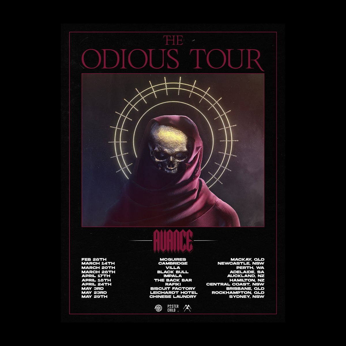 @avanceofficial is back on road at a city near you with ‘The Odious Tour’, off the back of his forthcoming EP releasing on 5th March via Bassweight Records 💀