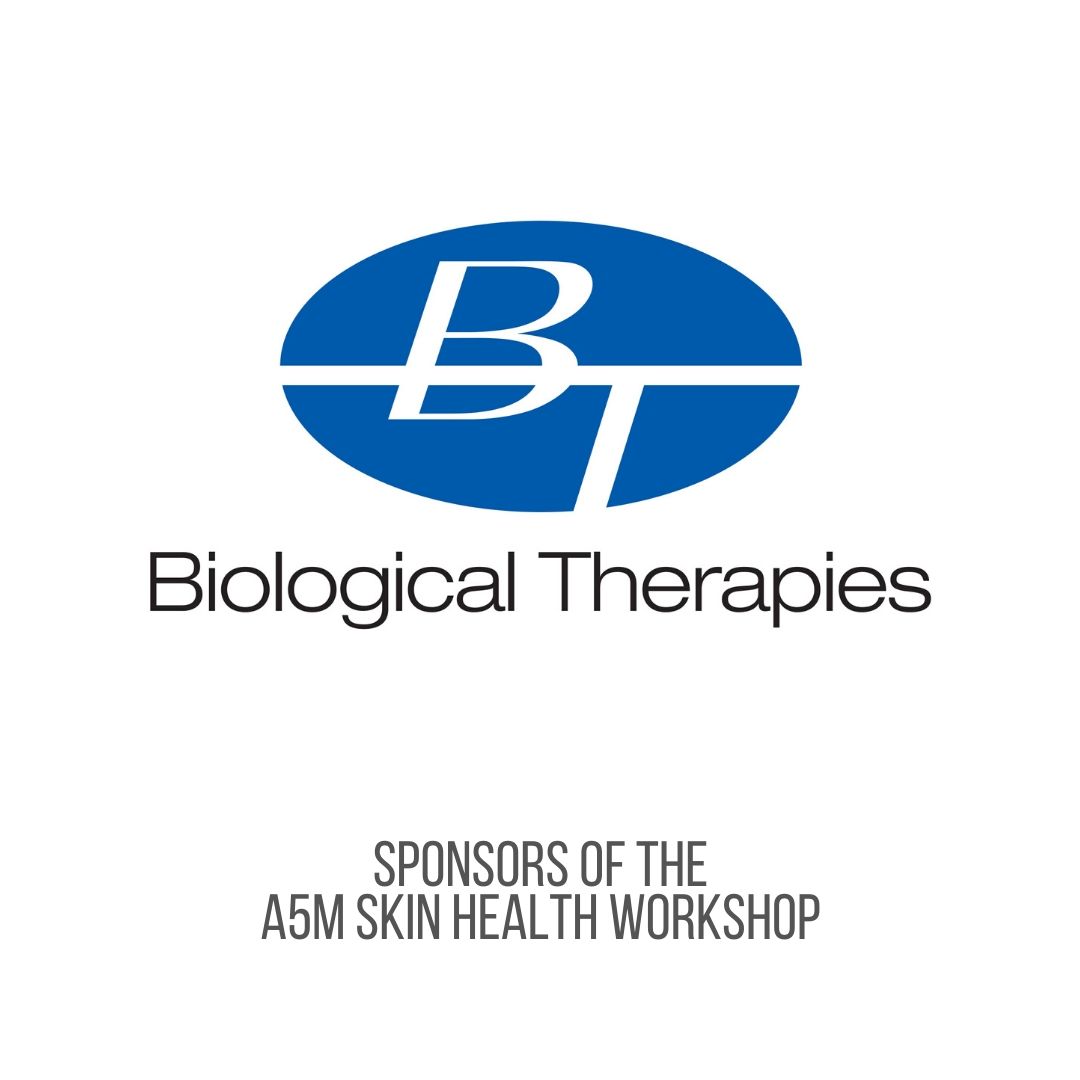 A5Meducation's tweet photo. Thank-you to our valued event sponsors of the A5M Skin Health Workshop. Tickets still available via the link:
https://t.co/17ksqCIBci https://t.co/ZpyyIVOpaq
