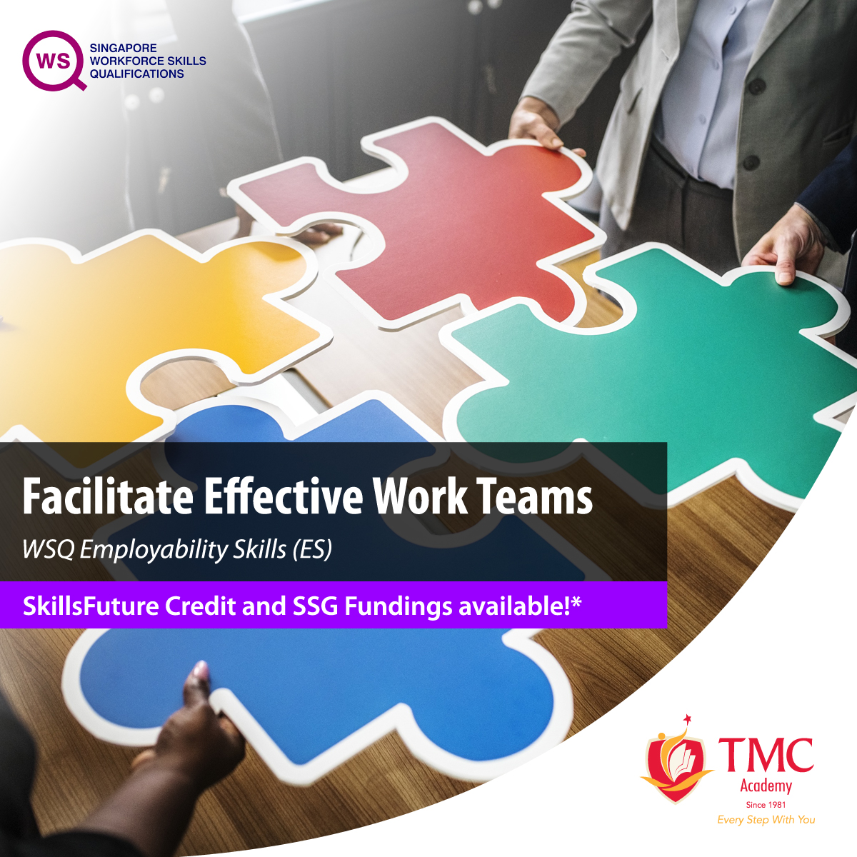 TMCacademy's tweet photo. Calling all professionals, managers and executives! Join our 2-day #WSQ course: Facilitate Effective Work Teams on 2 &amp; 3 April, and play your part in creating an efficient and harmonious work environment. Find out more: https://t.co/MxWQ2dXM9d
#skillsfuture #shortcourse https://t.co/SfbNMCVK2q