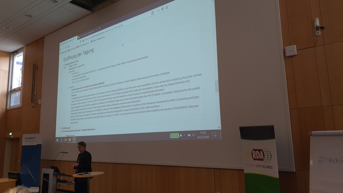 #rdade2020 RDA Germany conference kick offs with a welcoming by Raphael Ritz