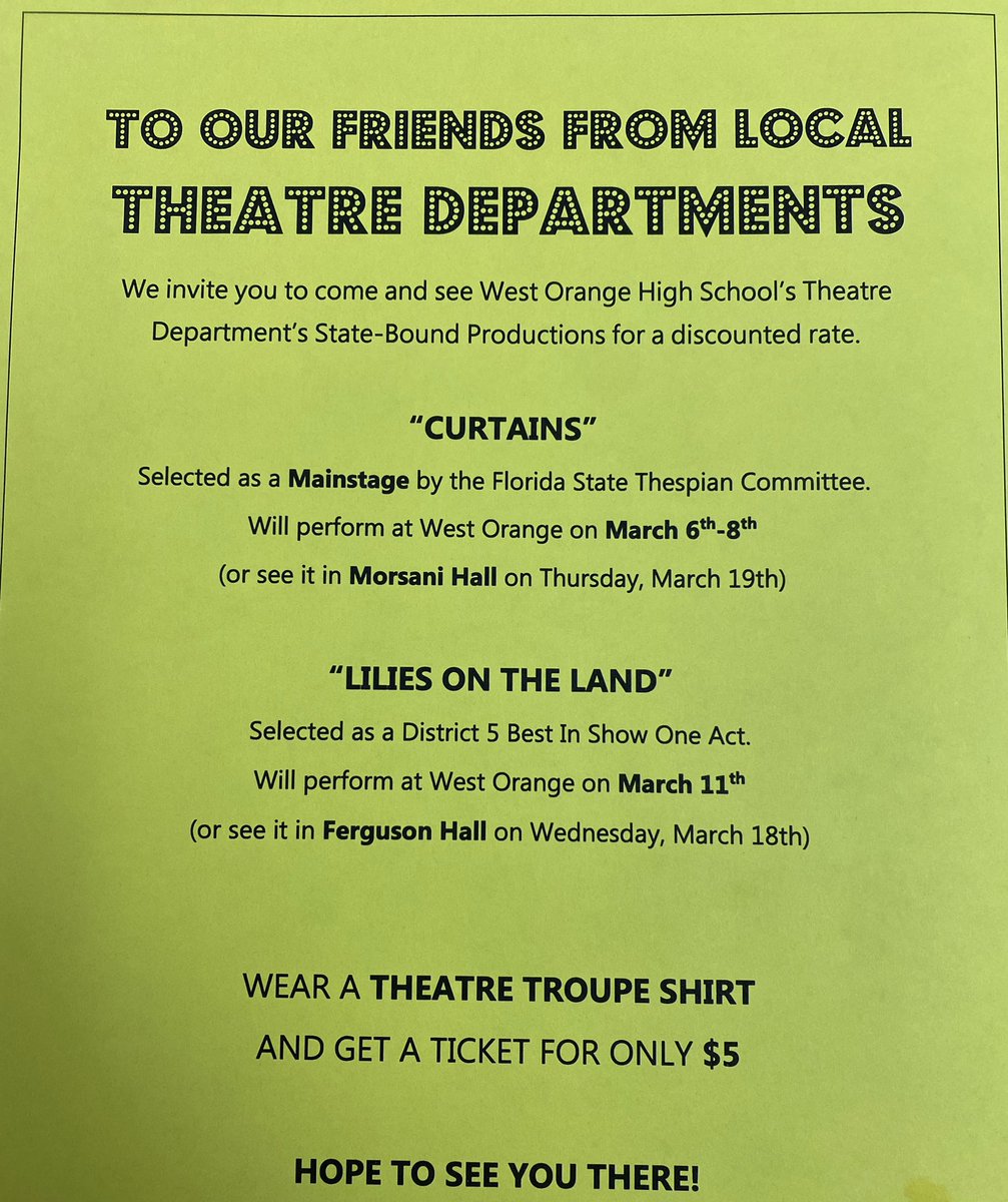 FLDistrict5's tweet photo. Come out and support West Orange!! 💙🧡 https://t.co/yL3R4RAtOV