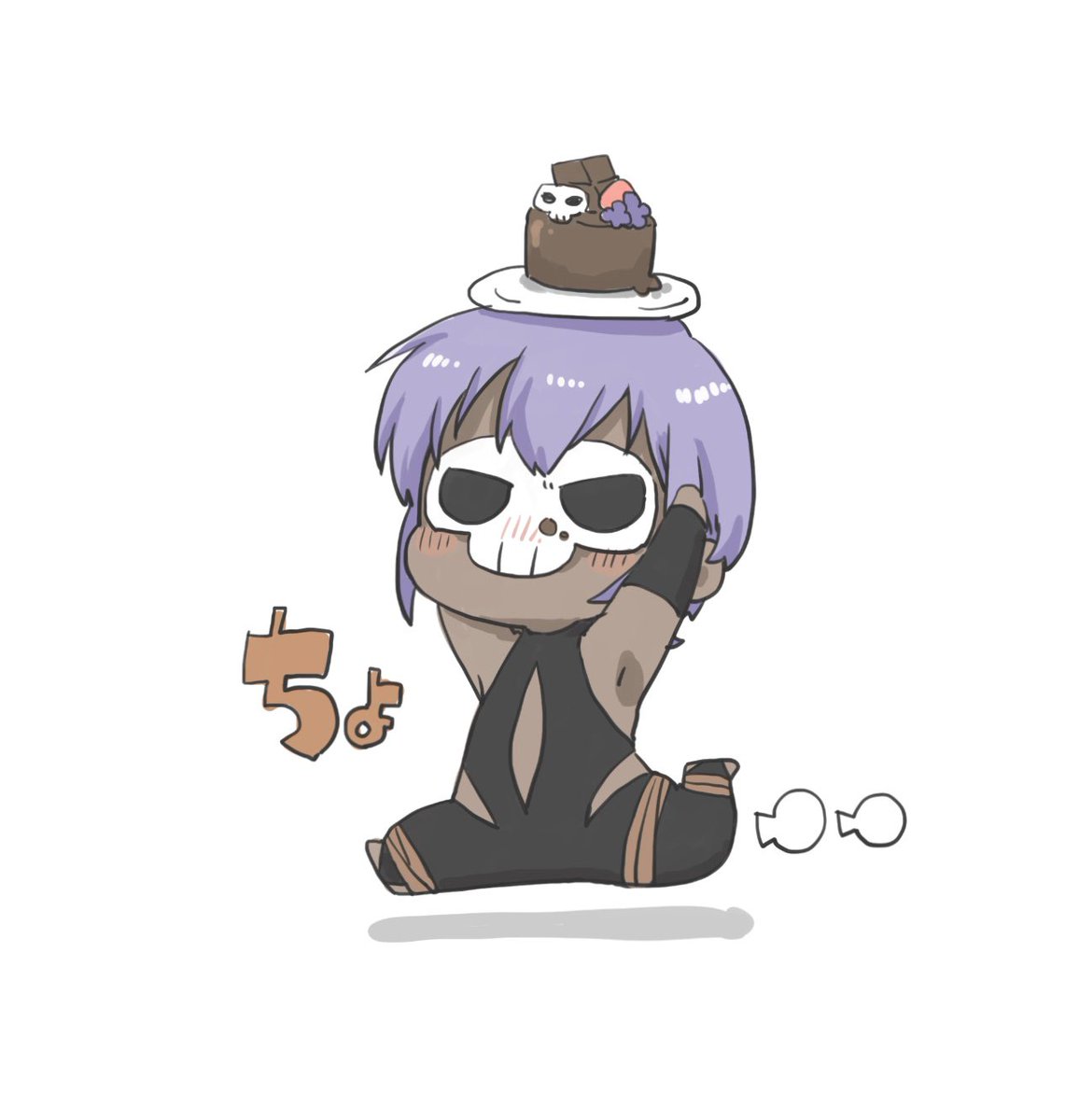 ちび謐ちゃんから頑張って作ったけど少し不格好なブラックブラックキス 甘め を貰い 紺堂のイラスト ちび謐ちゃんから頑張って作ったけど少し不格好なブラックブラックキス 甘め を貰い 紺堂のイラスト