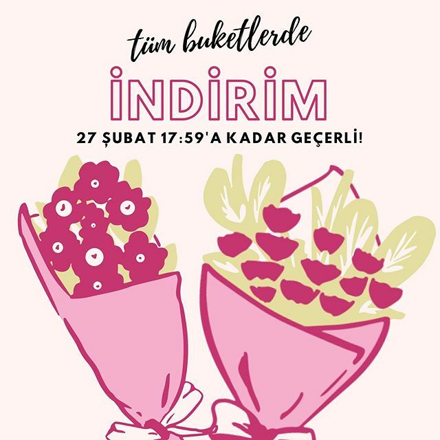 📣 Şahane bir haberimiz var! 📣
Tüm buketlerimiz 27 Şubat Perşembe akşam saat 17:59’a kadar web sitemizde İNDİRİMLİ! 🎉
Kaçırmayın deriz. 😉

#BloomAndFresh 💐 ift.tt/2HZr8M5