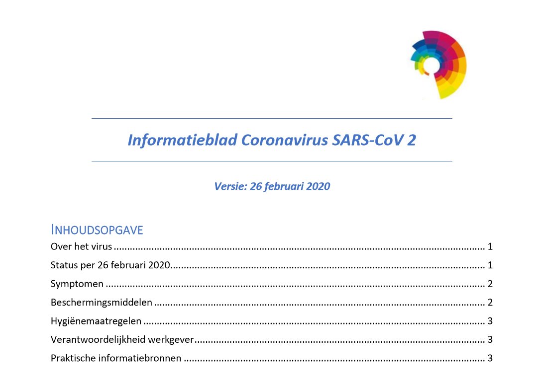 Vereniging SPOT (@VerenigingSPOT) on Twitter photo 2020-02-26 12:14:00 Zojuist heeft SPOT een Informatieblad gepubliceerd inzake coronavirus SARS-CoV-2 dat voor leden te downloaden is op verenigingspot.nl/login-spot-led… #coronavirus #corona #RIVM #SARS_CoV_2 #sars2 Zojuist heeft SPOT een Informatieblad gepubliceerd inzake coronavirus SARS-CoV-2 dat voor leden te downloaden is op verenigingspot.nl/login-spot-led… #coronavirus #corona #RIVM #SARS_CoV_2 #sars2