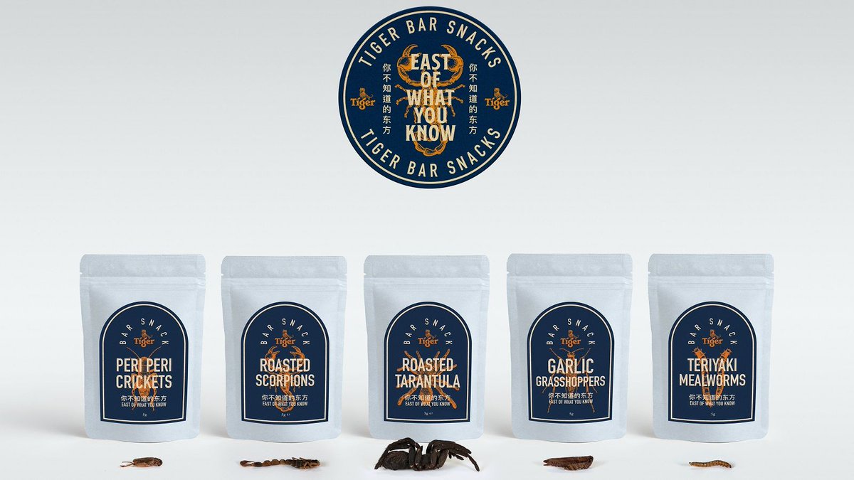 .<a href="/TigerBeerUS/">Tiger Beer US</a> proposes tarantulas and scorpions to go with its beer. 🍻 buff.ly/2SRGGrs

<a href="/ColensoBBDO/">Colenso BBDO</a> #beer #beerlovers #snacks
