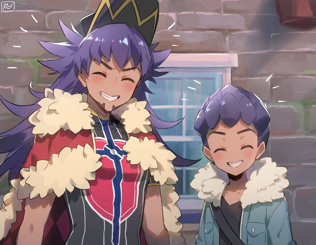 ポケモン 妹が心配で2人のお出かけに付いてきてしまったネズさん まるびてのイラスト