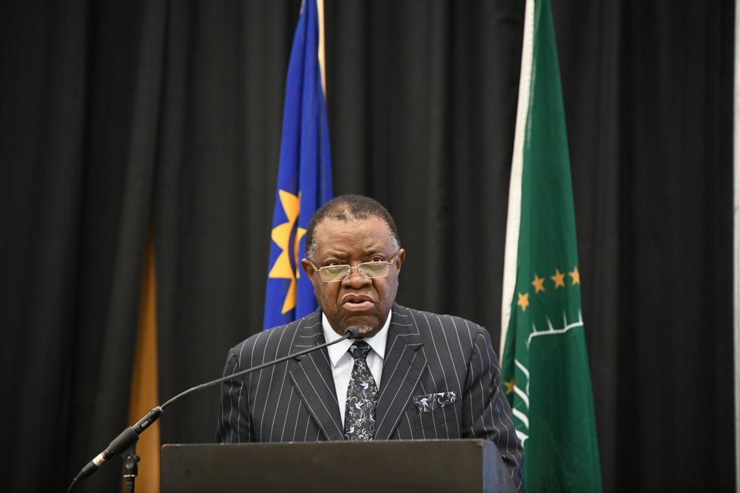 President of the Republic of Namibia, H.E Mr Hage G. Geingob addresses the 10th Congress for @Pawowomen currently underway in Windhoek, Namibia. 26/02/2020. #Pawo10thCongress