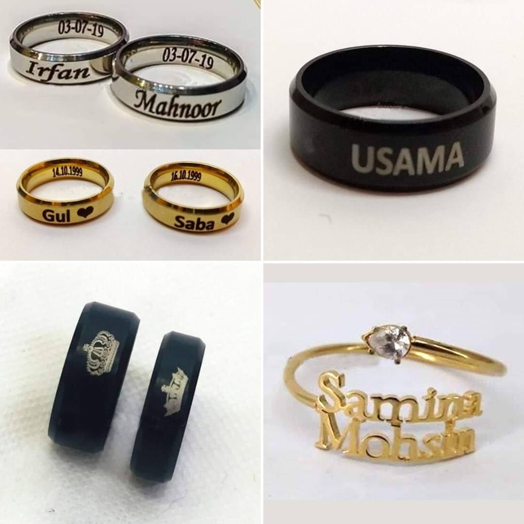916 Gold Custom Name Made To Order Adult Ring, Women's Fashion, Jewelry &  Organisers, Rings on Carousell