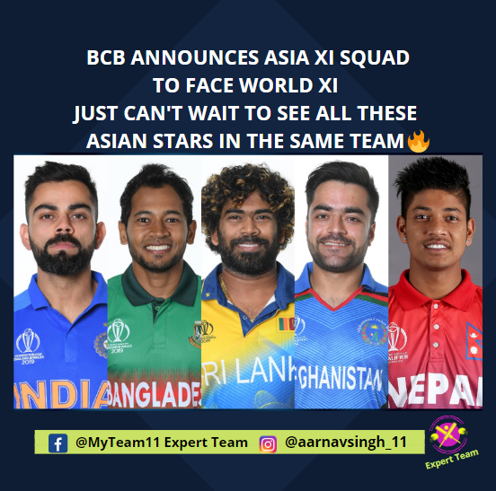 It Will be a treat to watch all these Asian stars representing the same team. #viratkohli #malinga #asianstars #cricket #cricketfans #SLvWI #WednesdayMotivation #WednesdayWisdom #WednesdayThoughts #WednesdayVibes