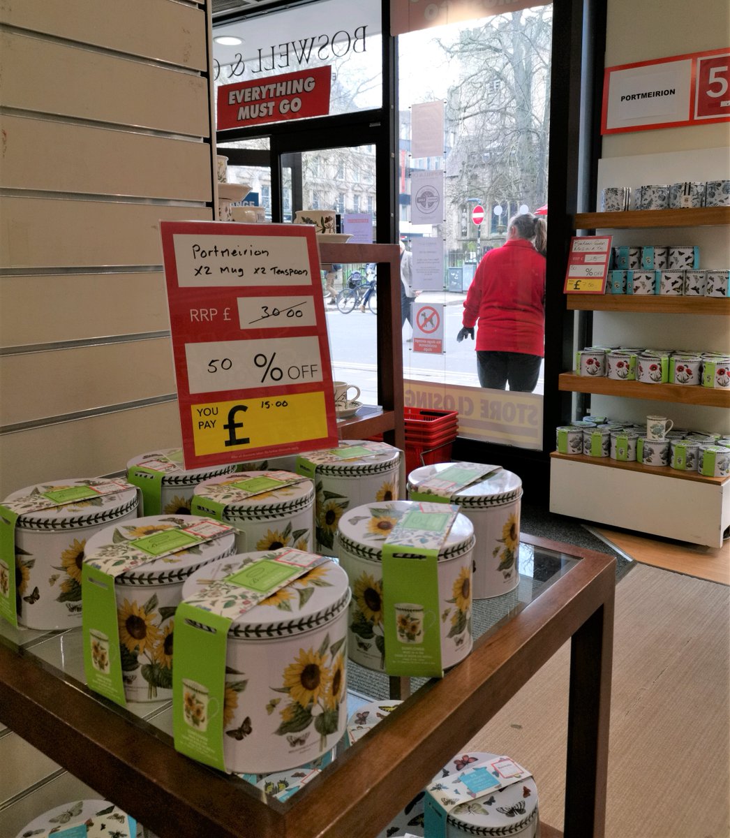 Lots of good deals in our Gift department! For example these lovely <a href="/byportmeirion/">Portmeirion UK</a> sets! Find them by the entrance of Broad Street. 
#Portmeirion #Oxford #Sale #ClosingDown #Gifts