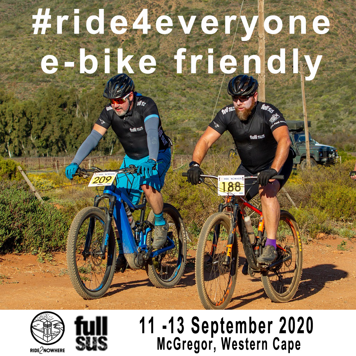 r2nevents's tweet photo. Did you know that we are #e-bike friendly. Charge your battery and enter now! https://t.co/7pZweMKFXV #earlybirdentries close 15 March 2020 #paymentplans availanble #mtbfun #ride2nowhere #fullsus https://t.co/trINpIEHk2