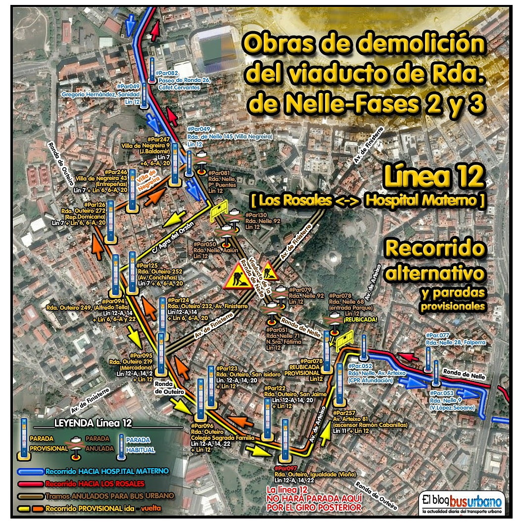 BlogBusurbano's tweet image. La vida después del #Viaducto:
26/02
Veréis desde esta mañana de miércoles que el #BusUrbano vuelve a circular ya por la Avda. Finisterre (#Lín6, #Lín6A, #Lín20 y #Lín22).

Pero ojo!

La #Lín12 mantiene aún su desvío hasta que no se habilite la circulación por la #RondaDeNelle.