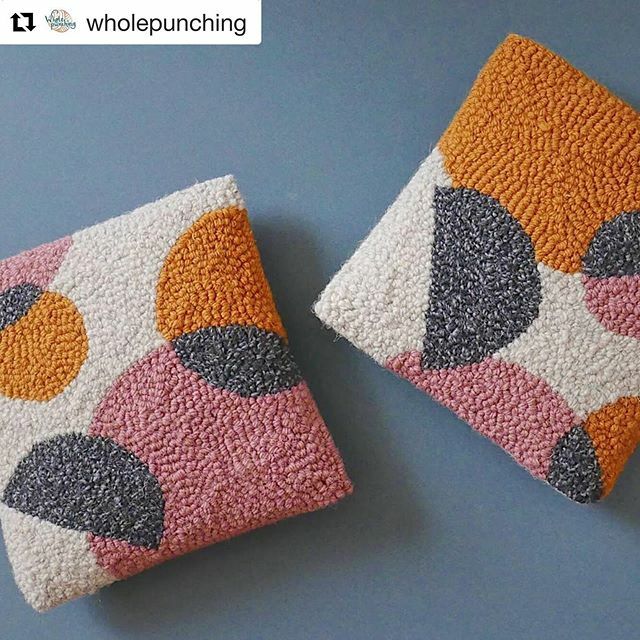 How perfect are these lovely cushions by <a href="/wholepunching/">Sara Moore</a> ? 😍 
So fluffy! ✨
#Repost