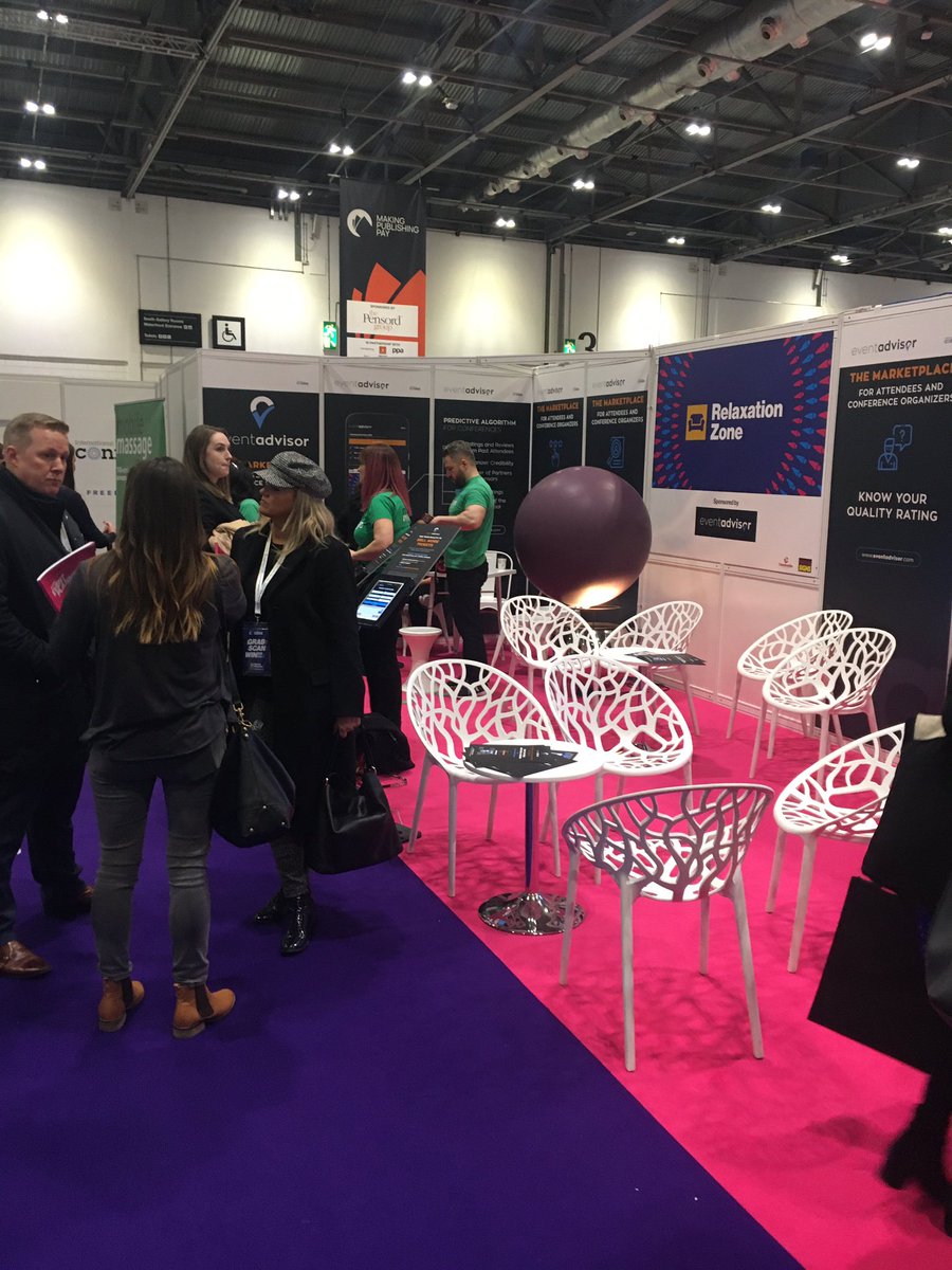 Get the massage while your events are analyzed at the #confex2020 Come to Relaxation Zone powered by #EventAdvisor