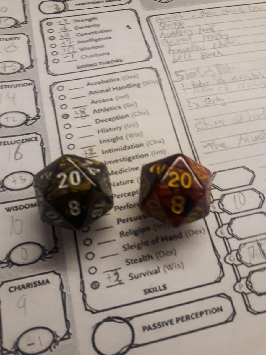 Mentalmke10's tweet photo. When the dice gods smile on you....for 11x nat 20s in 1 game...including a double. @matthewmercer there are no words or magic here #double #CriticalRole #barbarian #notloaded https://t.co/tppZBoIFH4