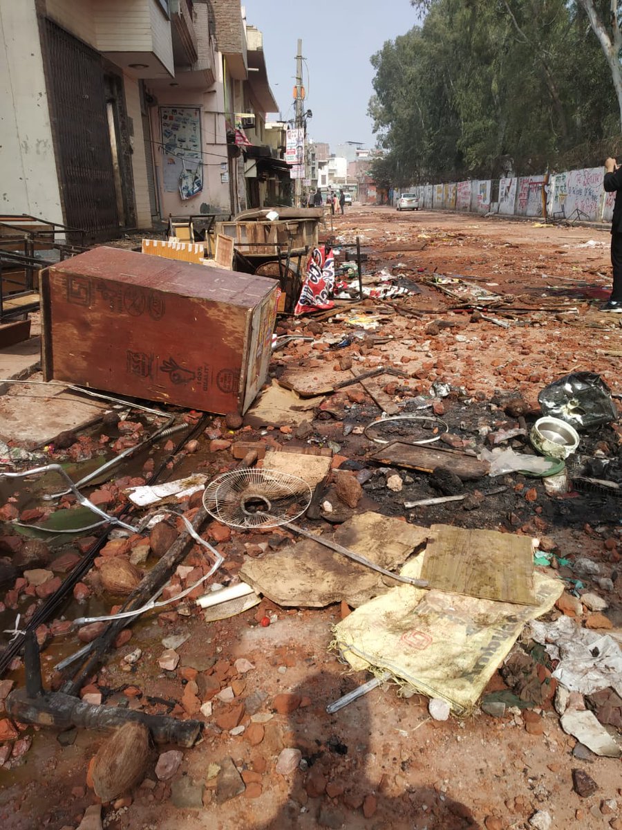 sharmasupriya's tweet photo. .@scroll_in reporters have sent horrifying photos from Mustafabad. Arun Modern Higher Secondary School has been burnt down. Large-scale arson visible.

Follow Day 4 updates here: https://t.co/UfxUVLXgPt https://t.co/KUzSTDXSzm
