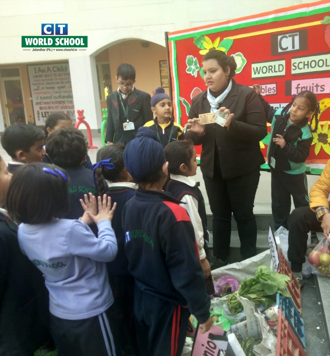 ctworldschool's tweet photo. #CTWorldSchool focuses on #experientiallearning and it was evident through the #activity "CT World School #vegetable #market" wherein students learnt about the life skills of purchasing, billing, effective #communication skills and above all the art of #handlingmoney.#ctw https://t.co/zQD4XGJ5Y9