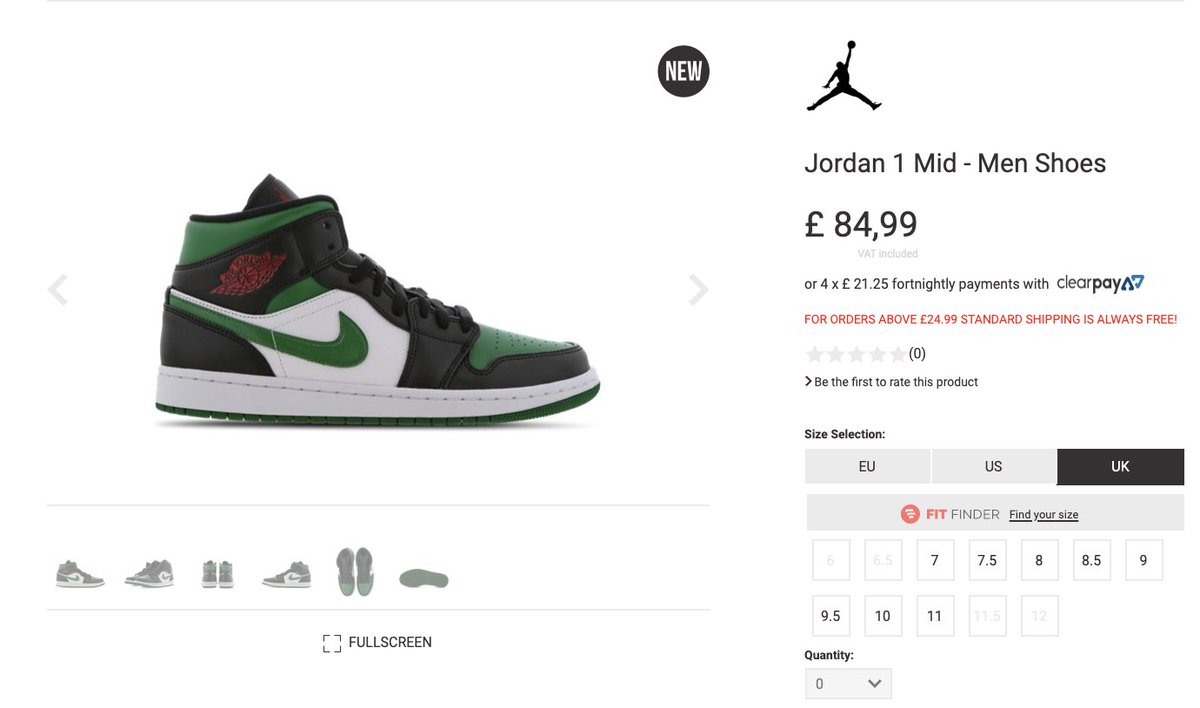 jordan 1 mid pine green footlocker